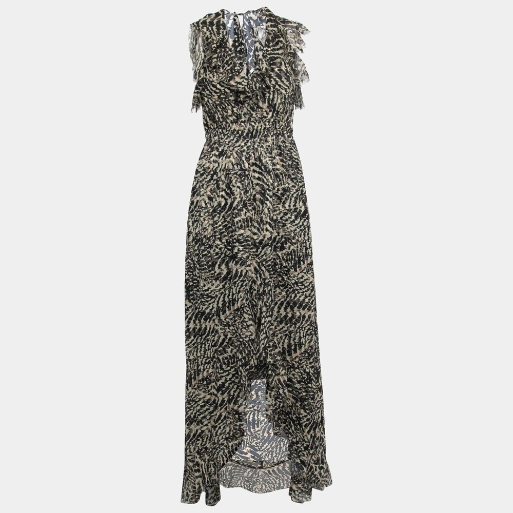 L’Agence Sophie Ruffle-Trim Flutter Maxi Dress, Size 2 - Picture 5 of 9